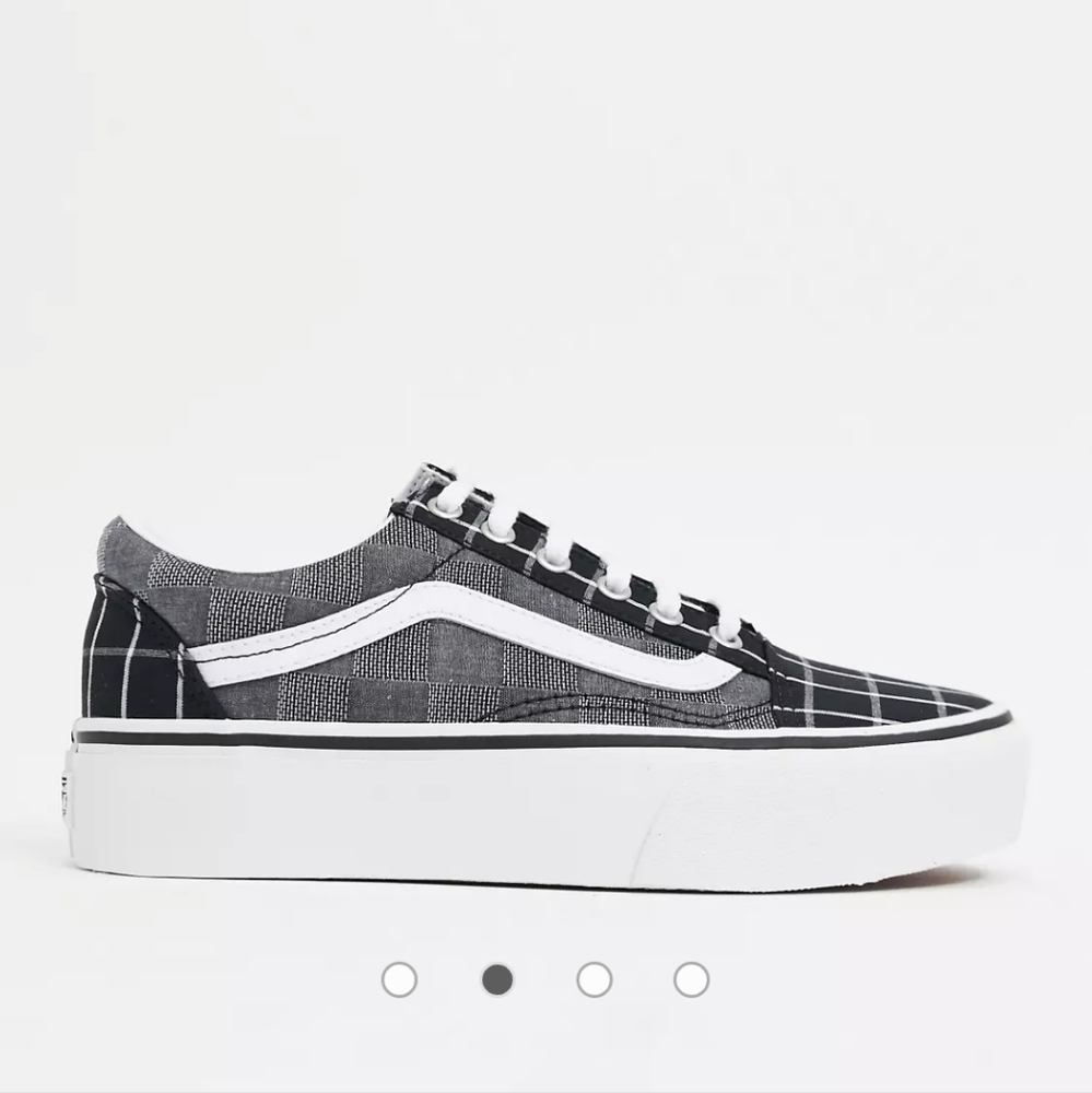 Vans Sneakers Platform Shoes Woven Check sz 5.5